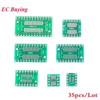 ▦✁ 35pcs PCB Board Kit SMD Turn To DIP Adapter Converter Plate SOP MSOP SSOP TSSOP SOT23 8 10 14 16 20 24 28 SMT To DIP