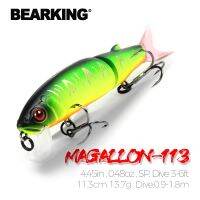 【DT】hot！ Bearking 11.3cm 13.7g  hot lure minnow quality professional bait swim jointed equipped black or white hook