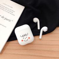 ที่มีชื่อเสียงยิ้มซิลิโคนใบหน้า airpods แขนป้องกันหูฟังไร้สายบลูทู ธ หูฟังแอปเปิ้ล airpod2 / ต้านทานลดลงคิดสร้างสรรค์รุ่นที่สองชุดหูฟังบลูทู ธ เกราะป้องกัน ipods แอปเปิ้ล