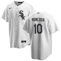 ชุดเบสบอลหลีกอเมริกัน Chicago ขาว Sox ชุด Sox10สีขาว # Yoan Moncada เสื้อเจอร์ซี่ย์แขนสั้นชุดกีฬา