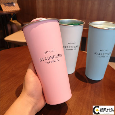 Starbuck Starbuck ขาตั้งกล้อง Starbuck Starbuck คัพเลือกสีชมพูรักษาความร้อนด้วยสแตนเลสฉนวนกันความร้อนโต๊ะถ้วยสีบริสุทธิ์ถ้วยน้ำเทพธิดาคลาสสิก