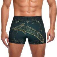 Dolphin Swimming Trunks Minimalist Art  Astro Geometry Pool Custom Swim Shorts Quick Dry Large Size Men Swimsuit Swimwear