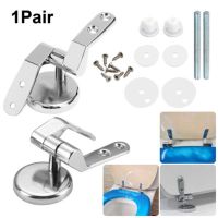 1set Toilet Seat Hinges Threaded Rod Rubber Kit with Screw Zinc Alloy Bathroom Fittings Toilet Cover Connector Replacement