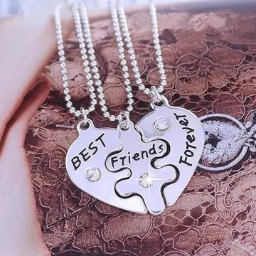 BFF Rings™ Crystal Heart Magnetic Friendship Necklaces
