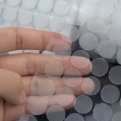 100pairs 10/15/20mm Transparent Self Adhesive Hook and Loop Fastener Tape Dots Nylon Strong Glue Baby Round Coin Tape Sticker