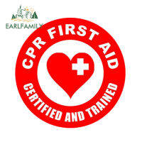 EARLFAMILY 12เซนติเมตร X 12เซนติเมตรสะท้อนแสง CPR ปฐมพยาบาลหมวกกันน็อคสติ๊กเกอร์ยัดไส้ EMT กู้ภัยนักผจญเพลิงแพทย์รถหน้าต่างรูปลอก