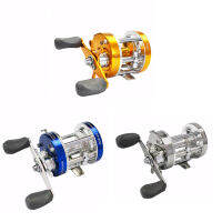 【COD】 วงล้อตกปลาเบรคคู่ Baitcaster รีลตกปลาซ้ายและขวาล่อตกปลารีล สีสุ่ม