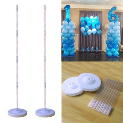 123cm Clear Balloon Column Stand Sets Arch Base Reusable stand Balloons Holder For Wedding Decoration Birthday Party Supplies