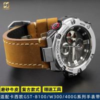 Suitable For G-SHOCK Casio GST-B100/W300/400G/S120/W130L Modified Genuine Leather Male Accessories