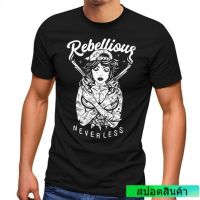 เสื้อยืด พิมพ์ลาย Rebellious With Guns Gangster สไตล์แฟชั่น สําหรับผู้ชาย  BFCU