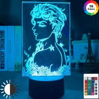 JoJo 39;s Bizarre Adventure Art Gadget Led Night Nightlight for Home Decor Jojo Figure 3d Lamp