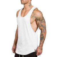 Muscle male fitness vest comfortable breathable hurdle running jacket cotton bodybuilding sleeveless T-shirt in the summer