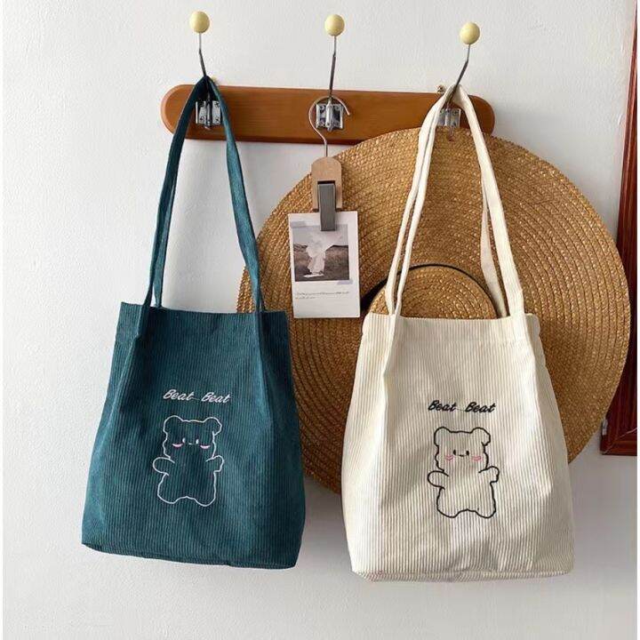 TWINKLE FASHION Korean New Fashion Canvas Tote Bag Canvas Shoulder Bags ...
