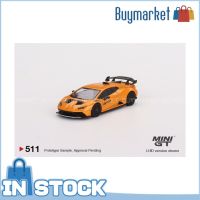 [ของแท้] มินิ GT #511 1:64 Lamborghini Huracán STO Arancio Borealis โมเดล LHD