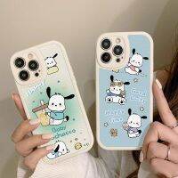 chunkao15835252 เคส ไอโฟน น่ารัก Pacha Dog Apple 14/13iPhone12/11Pro การ์ตูน XR8 คู่ Lambskin เคสโทรศัพท์แฟน