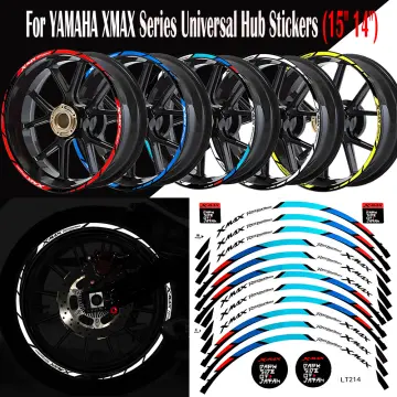 8 Reflective Logo Decal+Fire/Flame Rim Tape/Wheel Stripe Sticker Suzuki  Silver