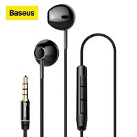 【Undine earphone】Baseus หูฟังหูฟังแบบ In-ear H06,หูฟังบลูทูธ3.5มม. ควบคุมระดับเสียงหูฟังเอียร์บัดแบบมีไมโครโฟนแบบมีสาย