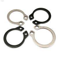 ✟✕✶ 10/25/50pcs M3 to M40 304 Stainless Steel Black 65mn Manganese Shaft Retaining Snap Ring Washer Bearing C Type External Circlip