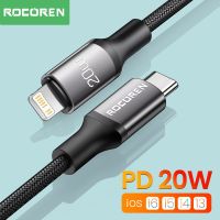 Rocoren PD 20W สายเคเบิล USB C สำหรับ14 13 12 Pro Max X XR Mini สายชาร์จเร็ว Type C สำหรับ Ipad สายสายรับส่งข้อมูล USBC