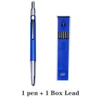 (ปากกา) ดินสอกดโลหะ2.0มม. ที่ใส่ตะกั่ว2B ชุดดินสอภาพวาดร่างพร้อมเขียนตะกั่วของขวัญโรงเรียนดินสอเครื่องเขียน