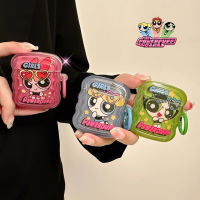 The Powerpuff Girls กำไลข้อมือ Airpods เคสหูฟังไร้สายบลูทูธเคส TPU นุ่มใช้ได้กับ Airpods 1/2/3 /Pro หูฟัง AirPods