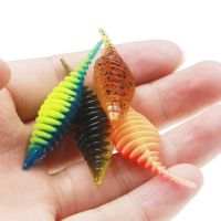 【cw】 10pcs Bait Soft Plastic Bass Fishing 5cm 1.6g Ribbed Artificial Baits Creature !