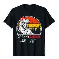 Grannysaurus Dinosaur Funny Granny Saurus Family T-Shirt Outdoor 3D Style Tops Tees Slim Fit Cotton Men T Shirts S-4XL-5XL-6XL