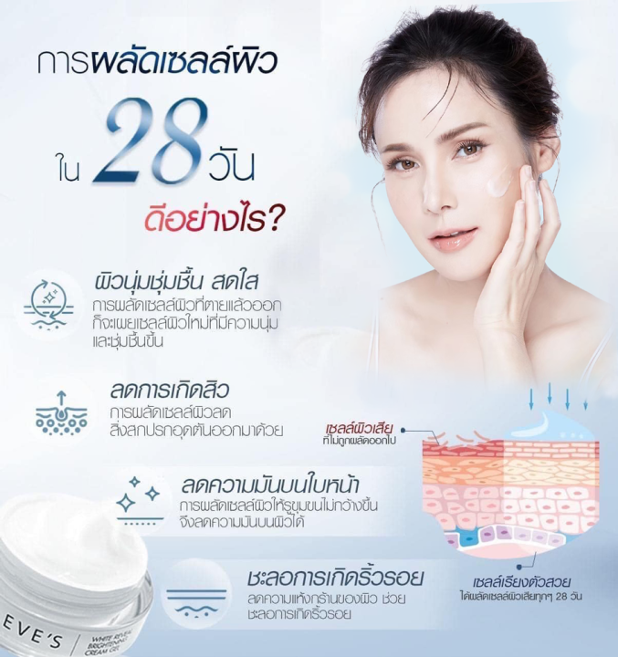 eves-ครีมเจลอีฟส์-ครีมบำรุงผิวหน้า-มอยเจอร์ไรเซอร์บำรุงผิวหน้า-white-reveal-brightening-cream-gel-คนท้องใช้ได้-5-กระปุก