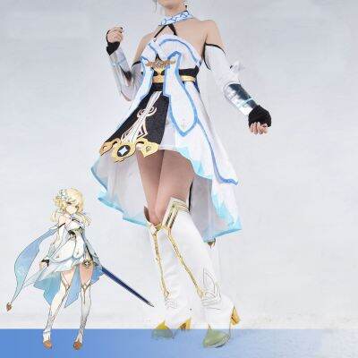 Lumine Cosplay Costume For Genshin Impact Game Traveller Uniform Outfit Clothes Halloween Party Full Set Anime Wigs Women