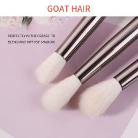 BEILI 7pcs Eye Makeup Brushes Set Professional RedPink Brush Makeup Natural Eyeshadow Eyebrow Eyeliner Make up Brush Kit