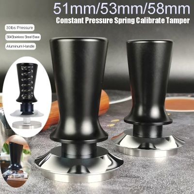 ♨☎❂ 51mm 53mm 58mm Espresso Tamper Barista Coffee Tamper with Calibrated Spring Loaded Stainless Steel Tampers