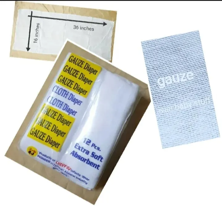 Curity gauze cloth diaper,lampin,16x36 inches.plain white 12 pieces