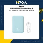 Pin Sạc Dự Phòng Không Dây BASEUS Mini Magnetic 6000mAh Sạc Nhanh 20W Đèn