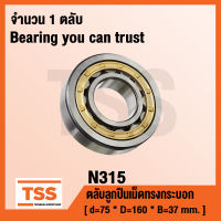 N315 ตลับลูกปืนเม็ดทรงกระบอก (Cylindrical Roller Bearings) N 315