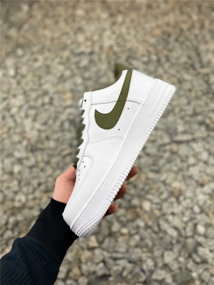 Nike Women's Air Force 1 '07 White/Medium Olive - AV5190-100