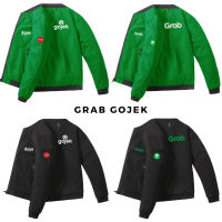 เสื้อแจ็กเก็ตเบสบอล ปักลายโลโก้ Jakey grab Gojek สวมใส่สบาย สําหรับผู้ชาย dhv