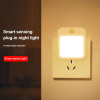 Motion Sensor เซ็นเซอร์ไร้สาย LED ไฟกลางคืนสหภาพยุโรปเสียบไฟกลางคืนสำหรับเด็กทารกข้างเตียงห้องนอนทางเดินโคมไฟแสง