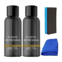 2pcs 50ml Plastic Parts Refurbish Agent Car Cleaner Auto Polish And Repair Coating Renovator For Car Detailing Remover Interior