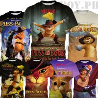 Puss in Boots T-Shirt  For Kids Movie Shirts 3-13 Years  Party Casual Top