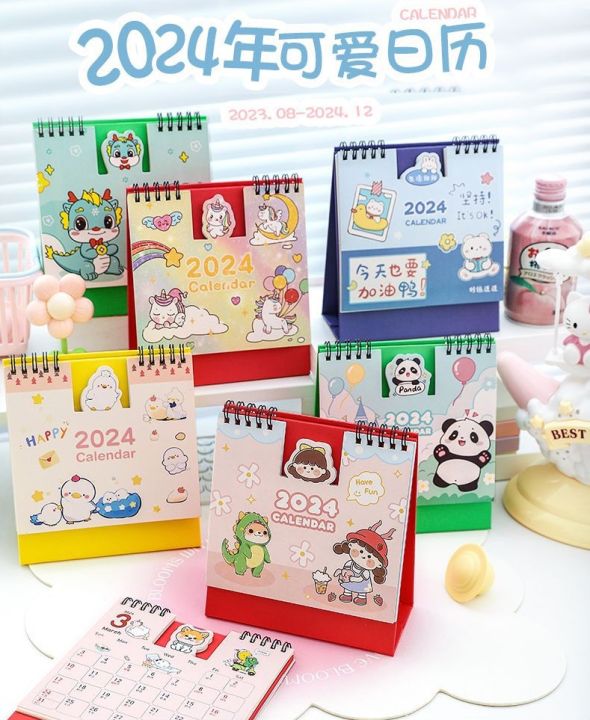 【Ready Stock】2024 Calendars Shin Chan Stitch Snoopy Doraemon Kitty ...