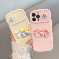 เคสโทรศัพท์ลายการ์ตูนน่ารัก3D My Melody Cinnamoroll เคสโทรศัพท์มือถือพร้อมตัวป้องกันเลนส์กล้องถ่ายรูปที่สามารถเคลื่อนย้ายได้สำหรับ iPhone 14 Pro Max 14 Plus 13 Pro Max 12 Pro Max เคสด้านหลังทำจากซิลิโคนแบบนิ่มสำหรับ iPhone 11 Pro Max