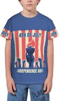 July of 4th Independence Day T- Shirt Short Novelty for Boys and Girl