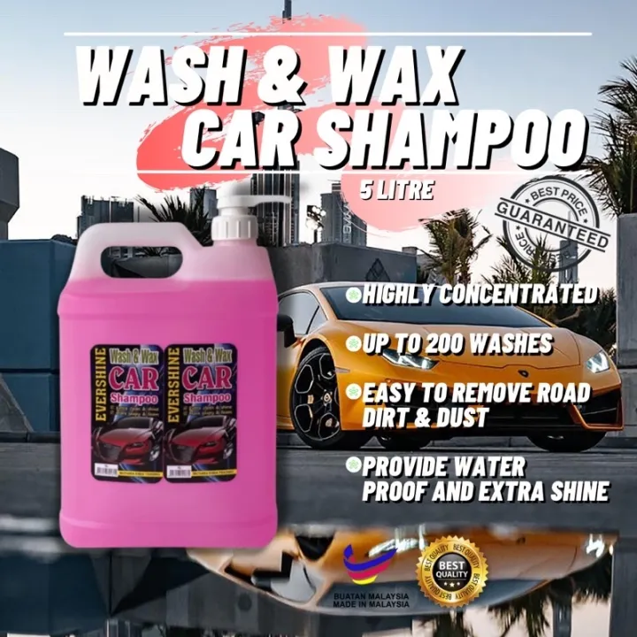 MKT 5L Wash and Wax Car Shampoo foam Sabun kereta cuci kereta Car wash