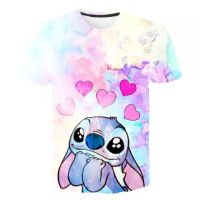 เสื้อยืดเด็ก Stitch เด็กเด็กชายหญิงการ์ตูน Stitch เสื้อยืดเด็กฤดูร้อนสบาย ๆ เสื้อยืดอายุ 1-14 ปี