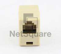 RJ11 6P4C หัวต่อ เพิ่มความยาว โทรศัพท์ Telephone Joiner Extender Coupler Adapter Female to Female Head