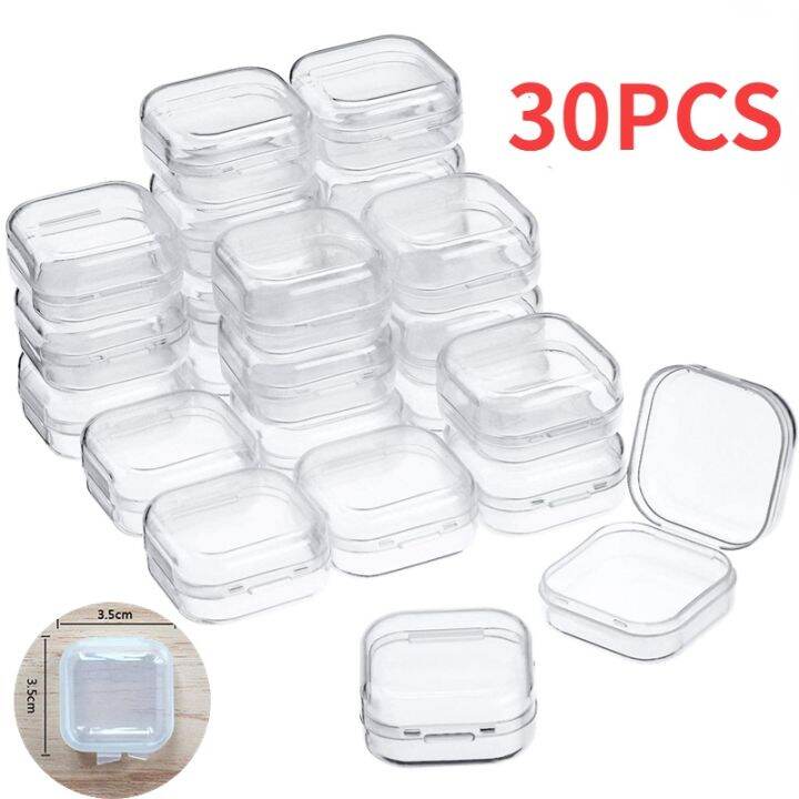 30pcs Mini Boxes Small Plastic Containers Transparent Storage Box With ...