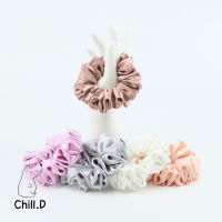 โดนัทมัดผม ผ้าซาติน #Scrunchies : Satin Collection ? ขนาดกลาง, ไซส์ M - 9 cm