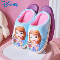 2021 Kids Girls Cotton Slippers Non Slip Winter Sofia Princess Childrens Shoes Plush Keep Warm Light Soft Home Slippers