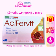 Sắt viên Acifervit italy 60 viên - Bổ sung sắt và acid folic cho bà bầu và