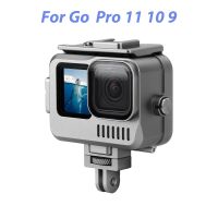 ซองกันน้ำอะลูมินัมอัลลอย40เมตรสำหรับ Gopro 11 10 9ปลอกหุ้มป้องกันเวลาดำน้ำผ้าคลุมใต้น้ำอุปกรณ์เสริม Go Pro